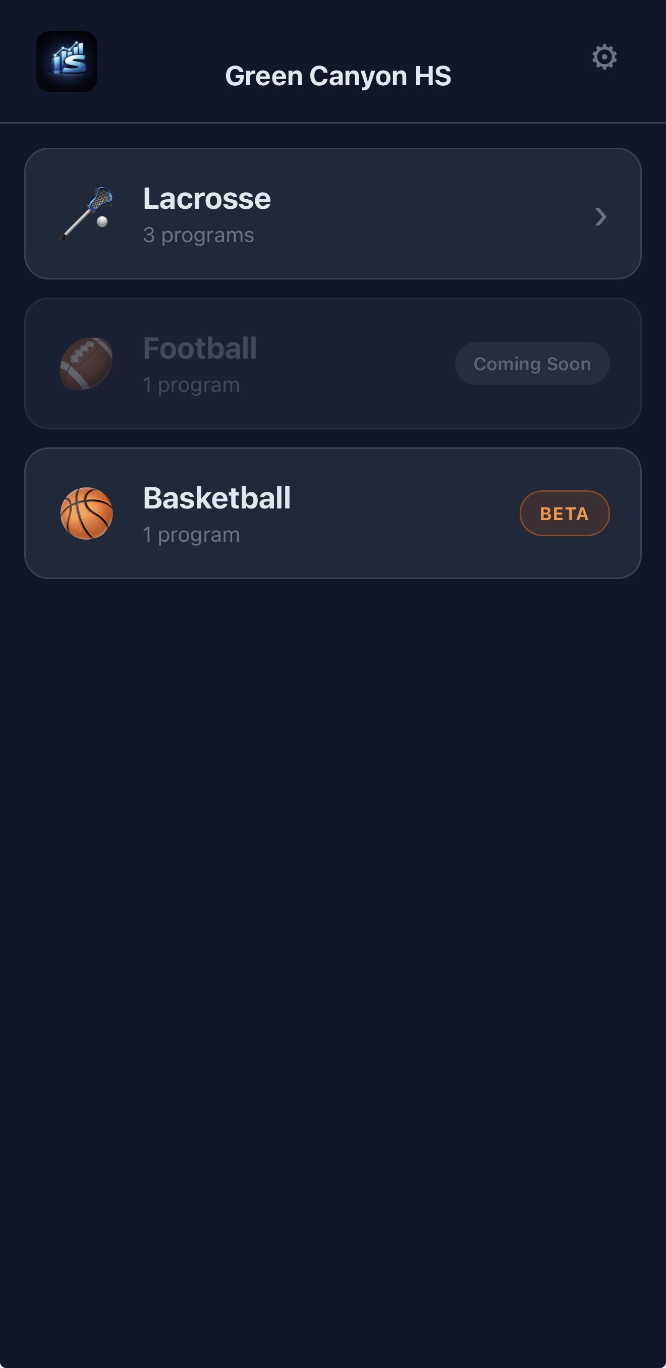 Sport home — Lacrosse, Basketball, Football